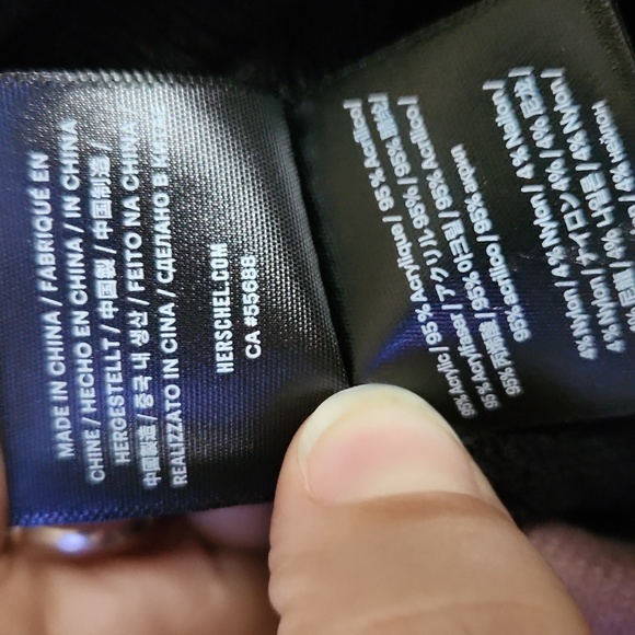 Herschel Elmer Beanie - Black and Ash Rose Check Hat - Picture 6 of 7